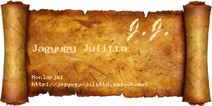 Jagyugy Julitta névjegykártya